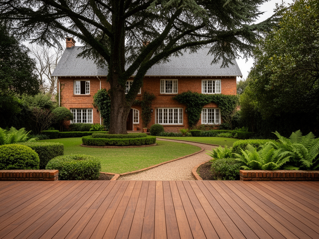 Deck de madera en jardín y patio — Don Deck