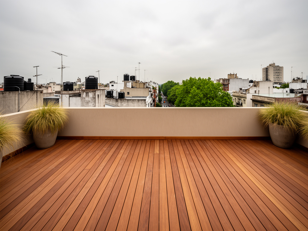 Deck de madera en terraza y azotea — Don Deck